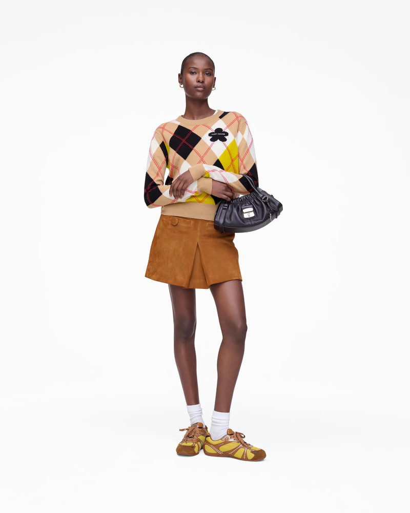 Marc Jacobs SUEDE BOX PLEAT MINI SKIRT outlook