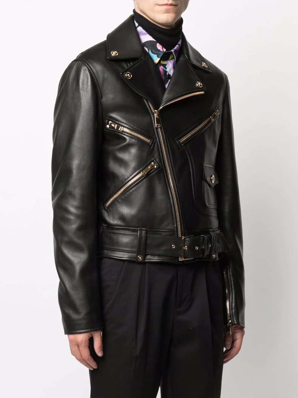 Nappa leather biker jacket - 3