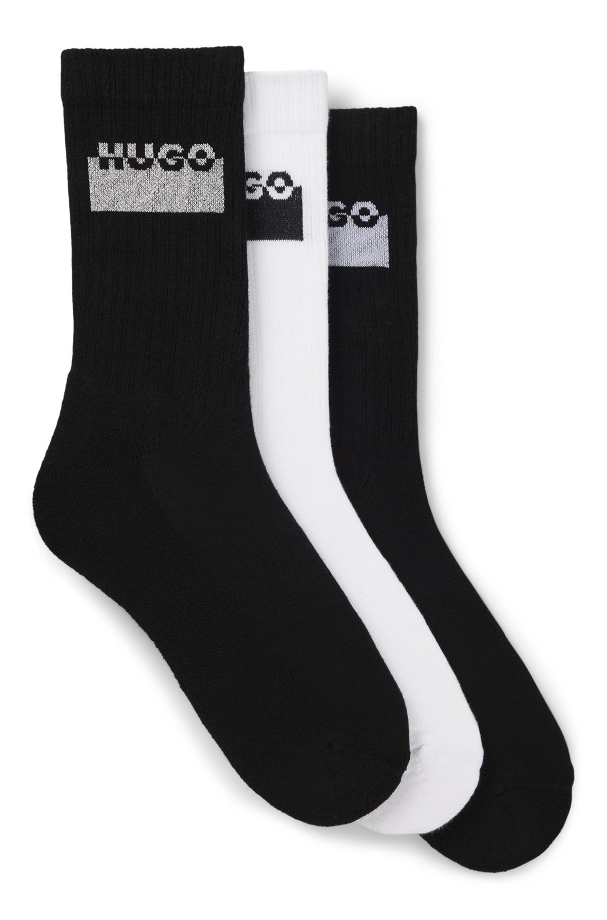 THREE-PACK OF SHORT-LENGTH SOCKS WITH SPLIT LOGOS - 1