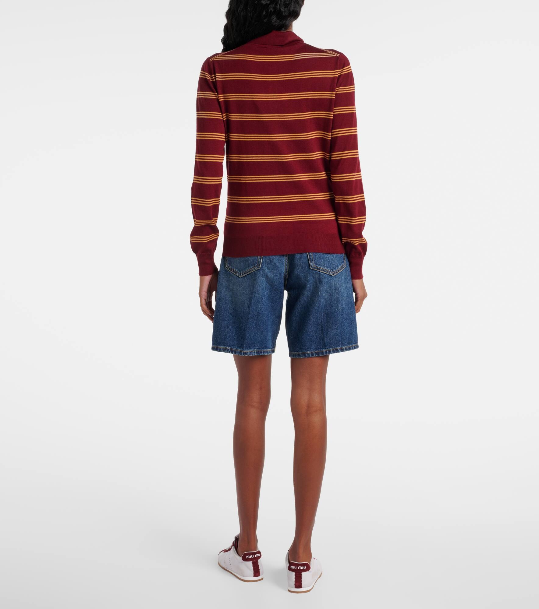 Striped cashmere and silk cardigan - 3