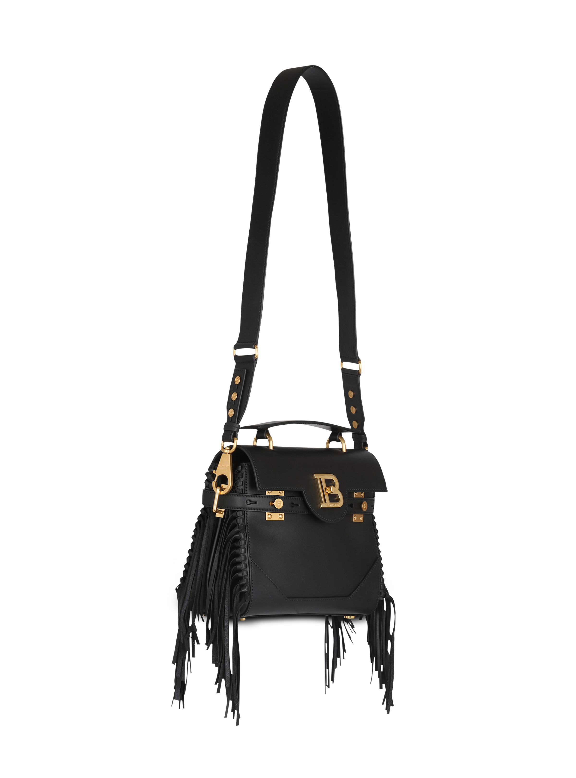 Smooth leather B-Buzz 23 bag with fringe - 4