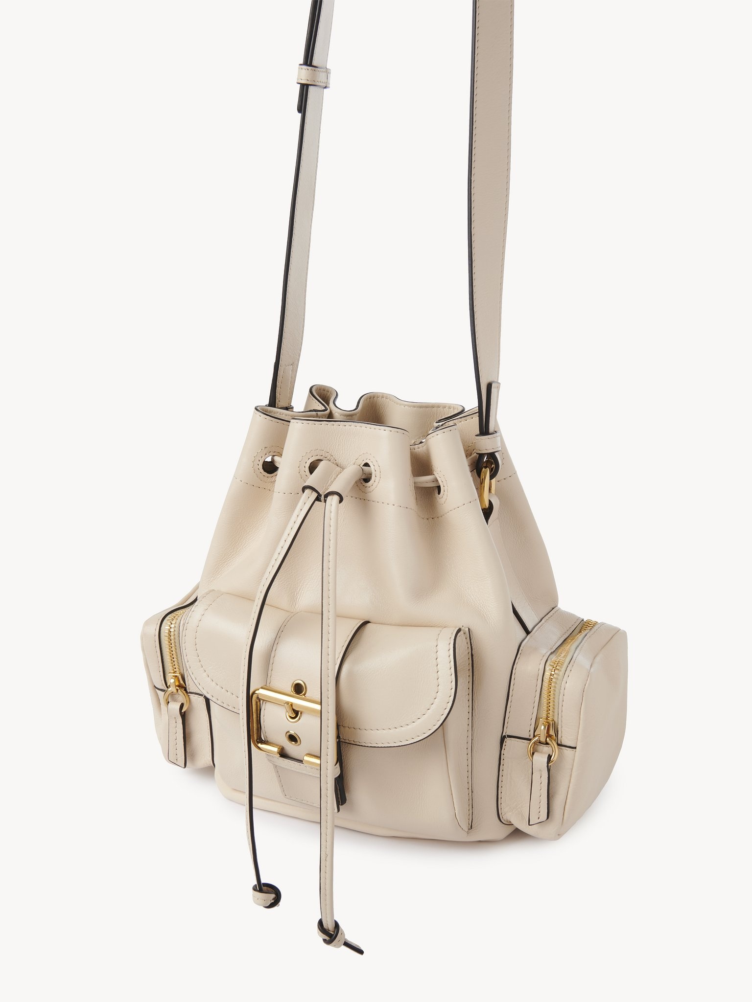 CAMERA BUCKET BAG IN SHINY LEATHER - 2