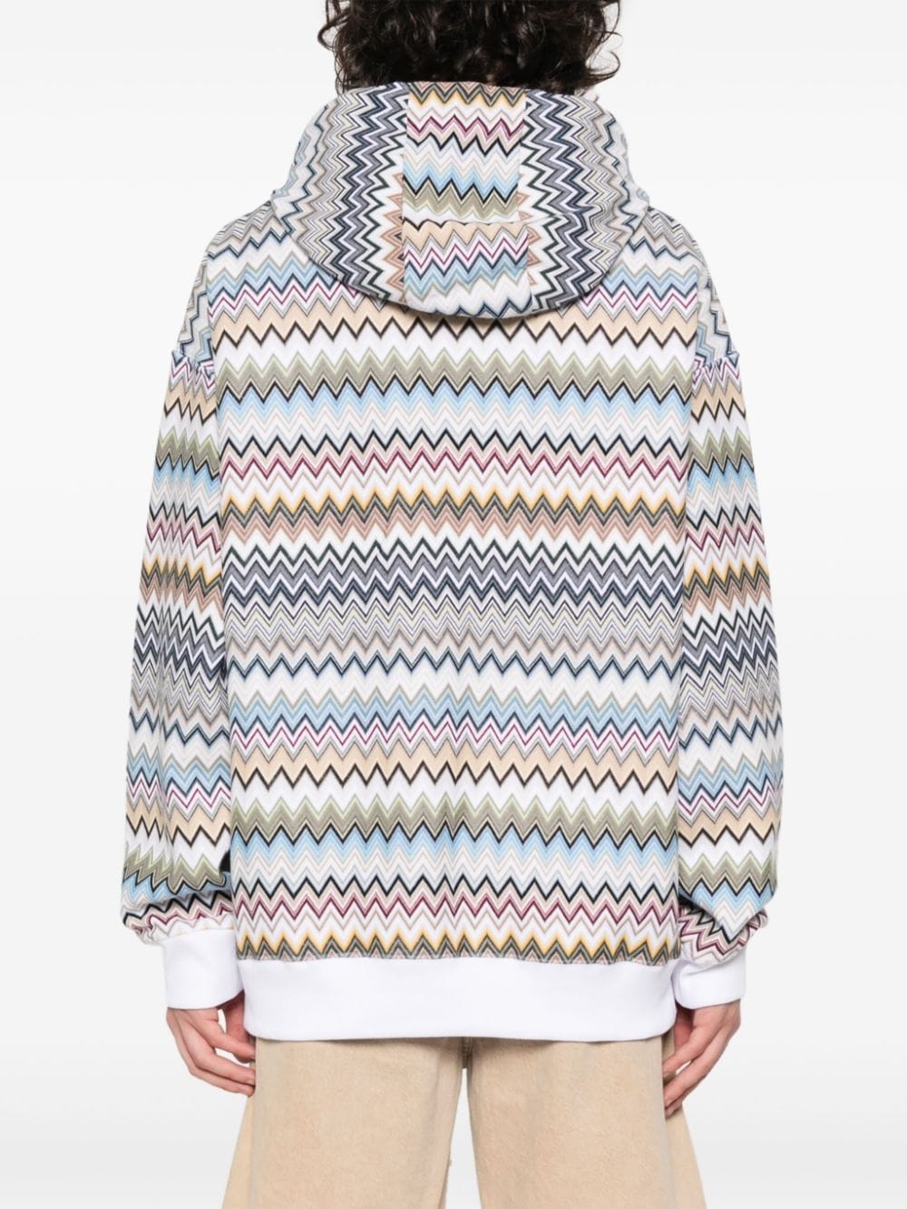 zigzag cotton hoodie - 4
