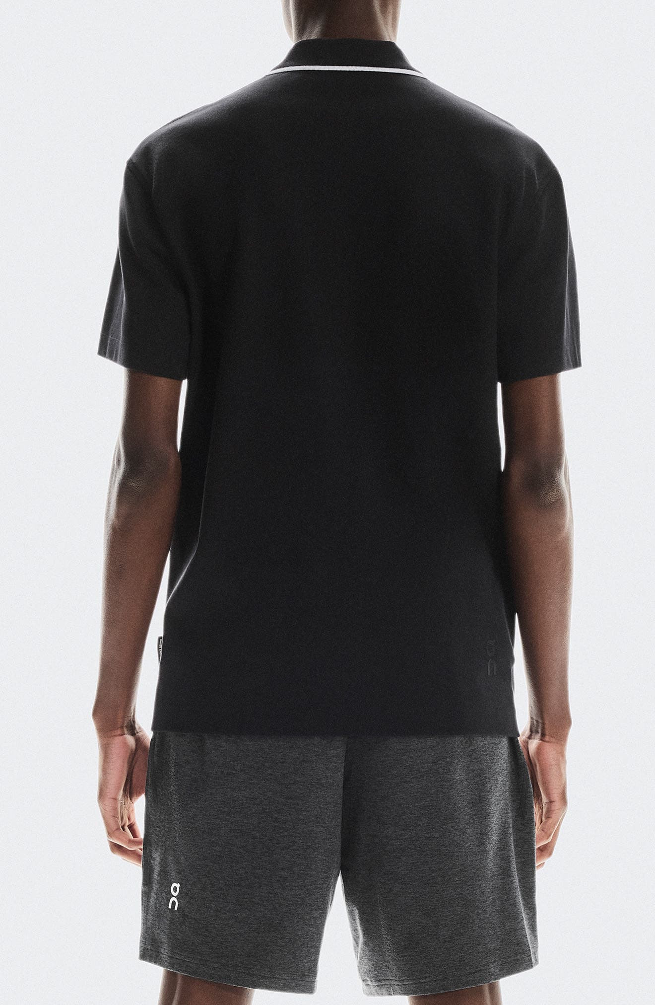 On Courtside Tipped Piqué Polo in Black at Nordstrom - 2