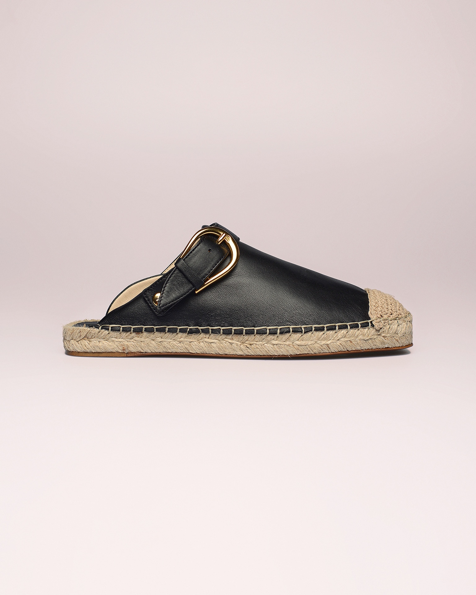 HARREL - Lamb nappa contrast-toe espadrilles - Black - 3