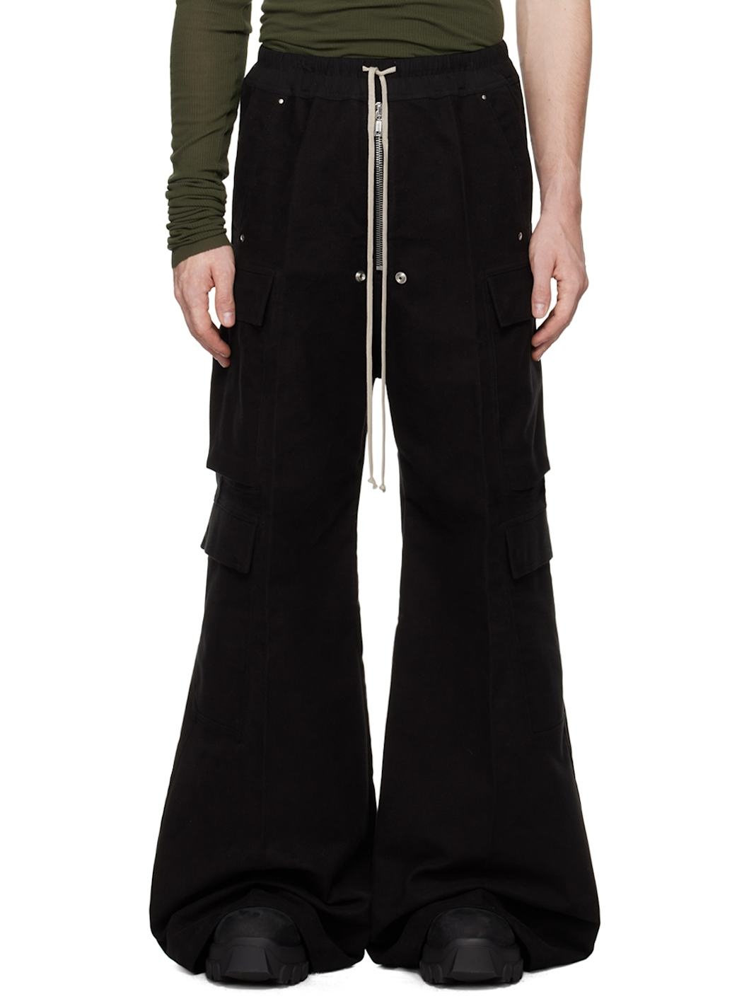 Rick Owens Black Porterville Cargobelas Cargo Pants | ssense