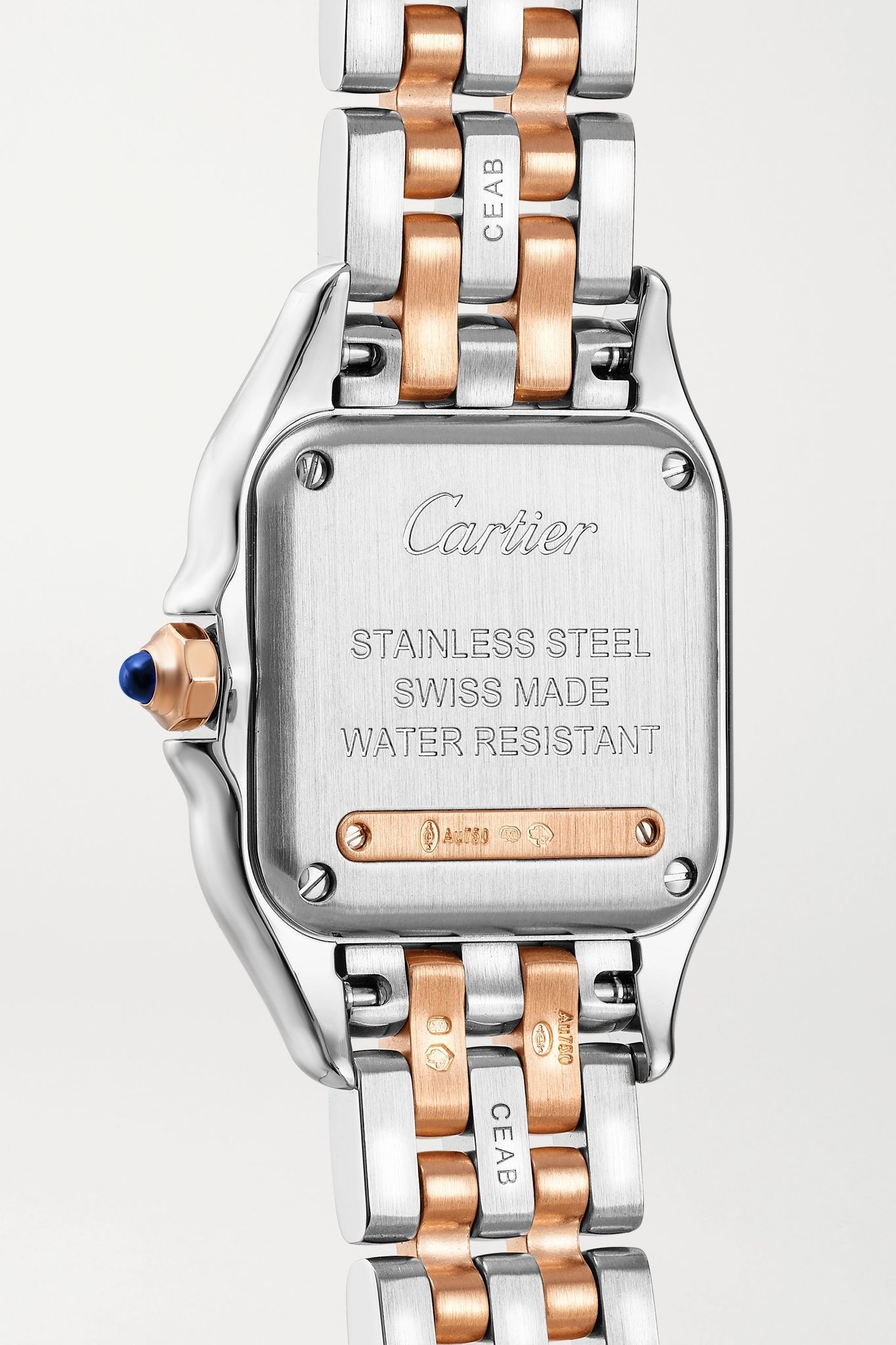 Panthère de Cartier 22mm small 18-karat rose gold and stainless steel diamond watch - 4