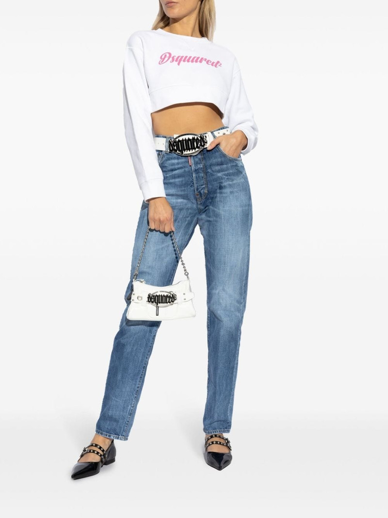 DSQUARED2 whiskering effect slim-cut jeans outlook