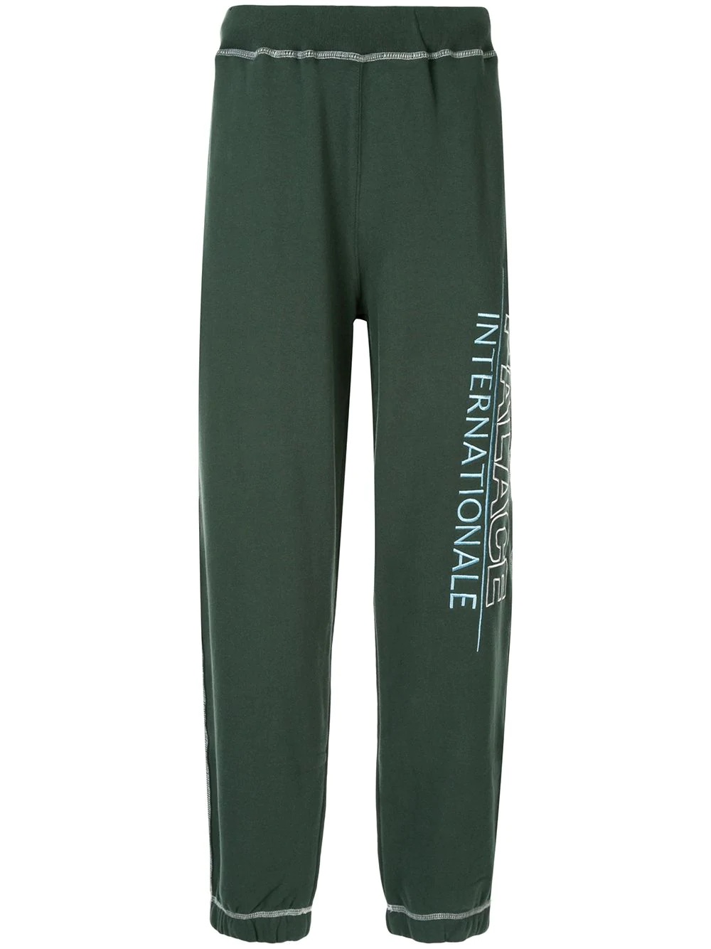 logo embroidered track trousers - 1