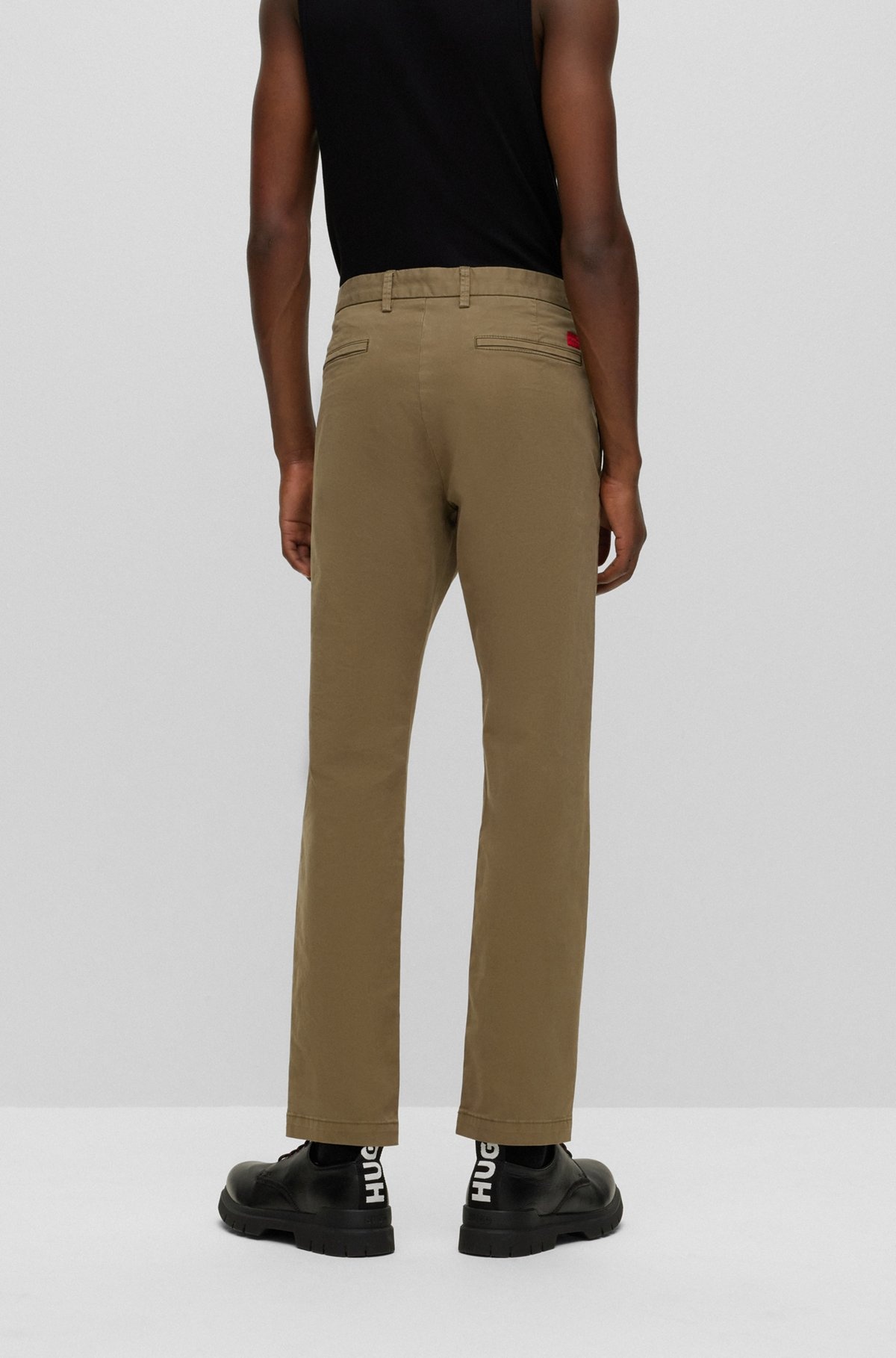 SLIM-FIT TROUSERS IN STRETCH-COTTON GABARDINE - 4