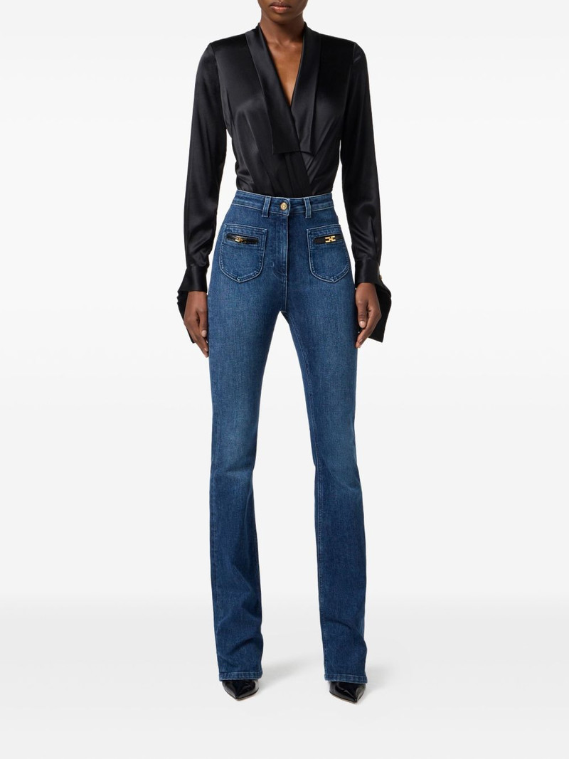 ELISABETTA FRANCHI satin wrap bodysuit outlook