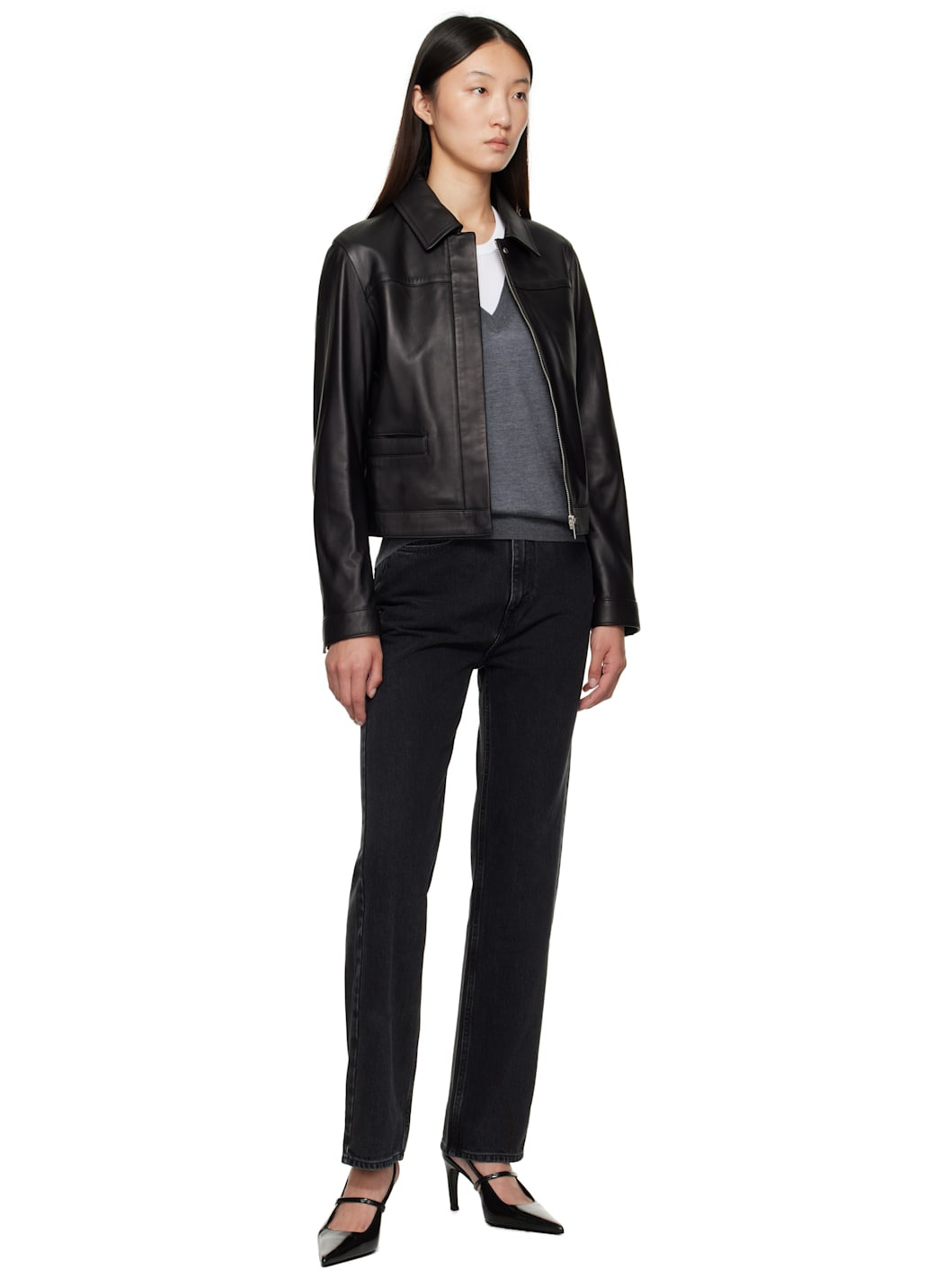 Black Ascot Leather Jacket - 4
