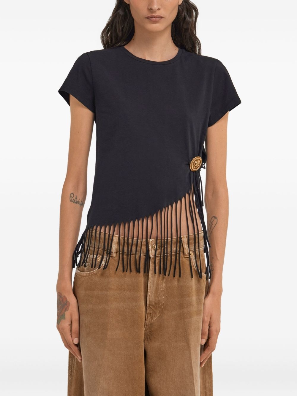 fringed T-Shirt - 3