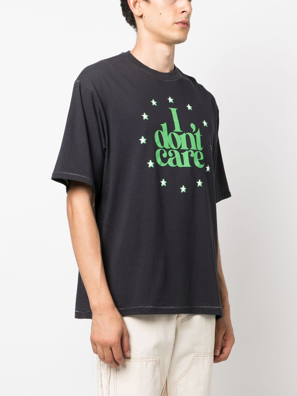 slogan-print cotton T-shirt - 3
