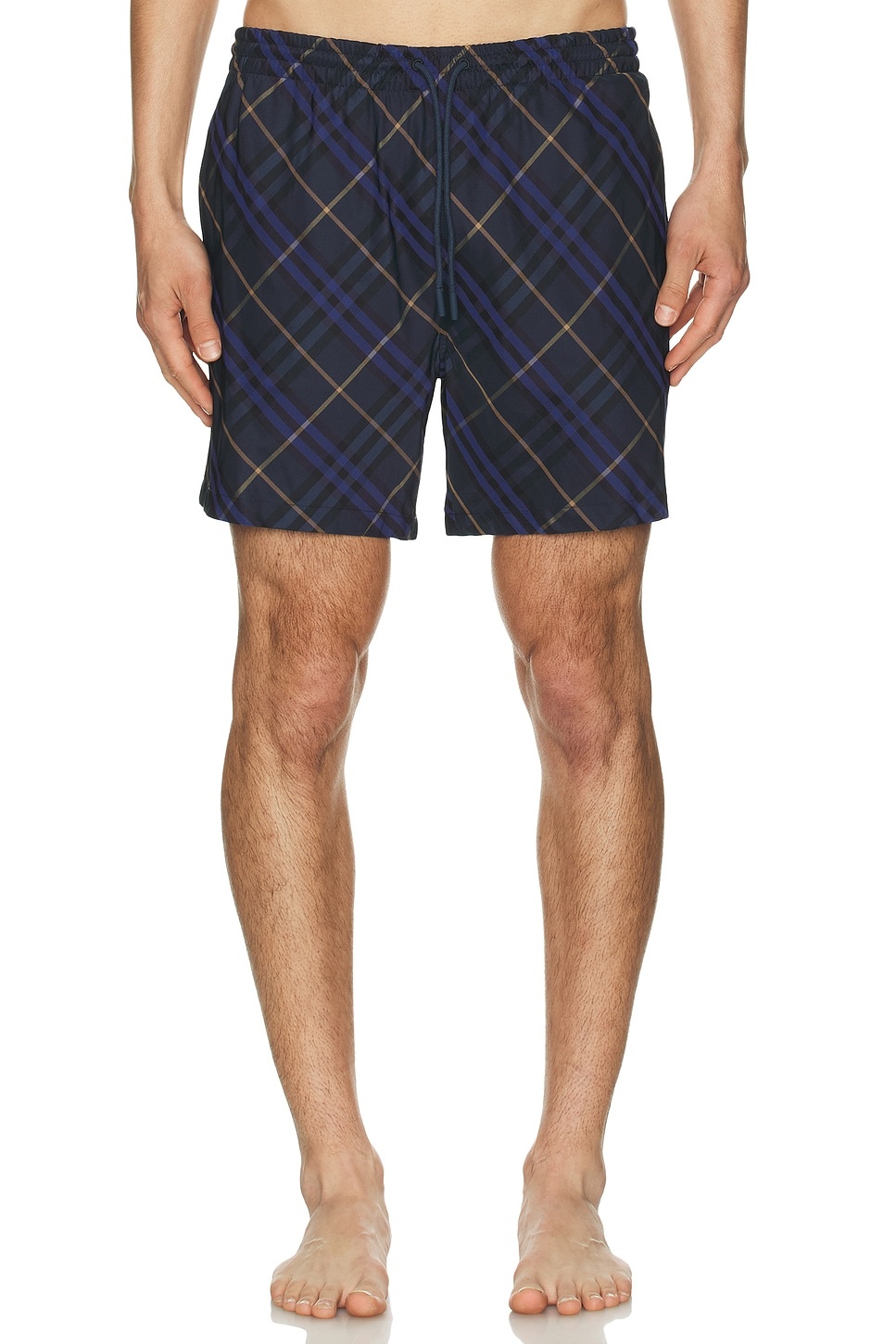 Printed Check Swim Short - 3