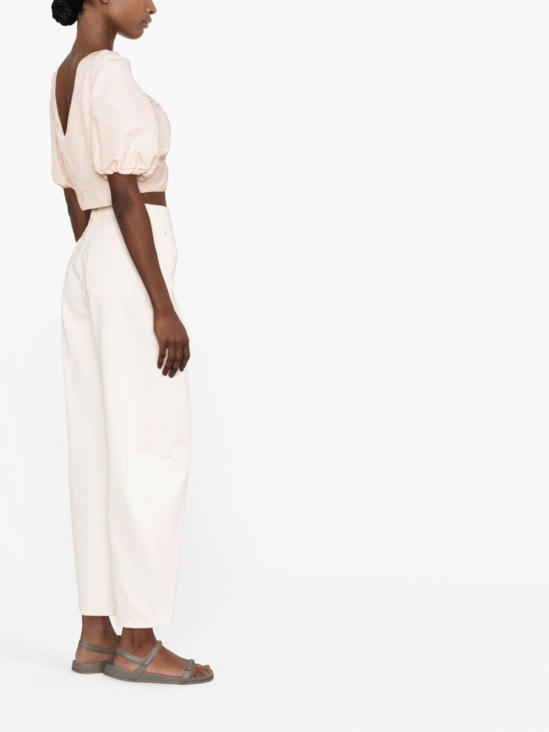 puff-sleeve cropped blouse 3