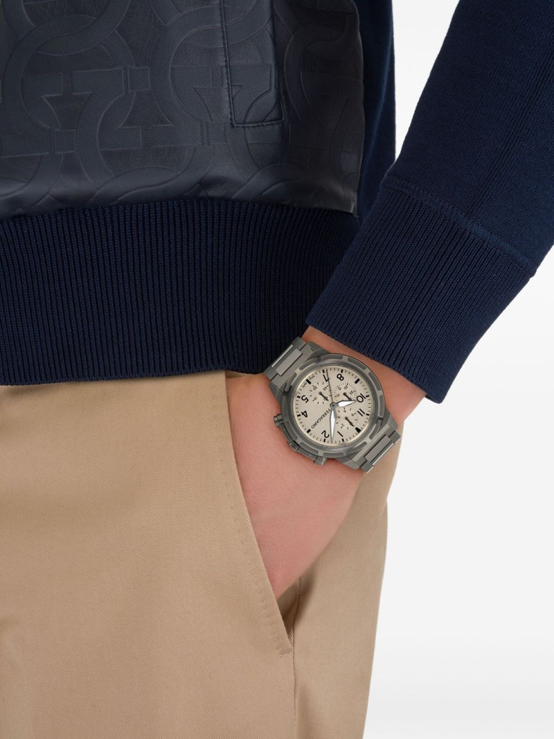 FERRAGAMO stainless steel 44mm outlook