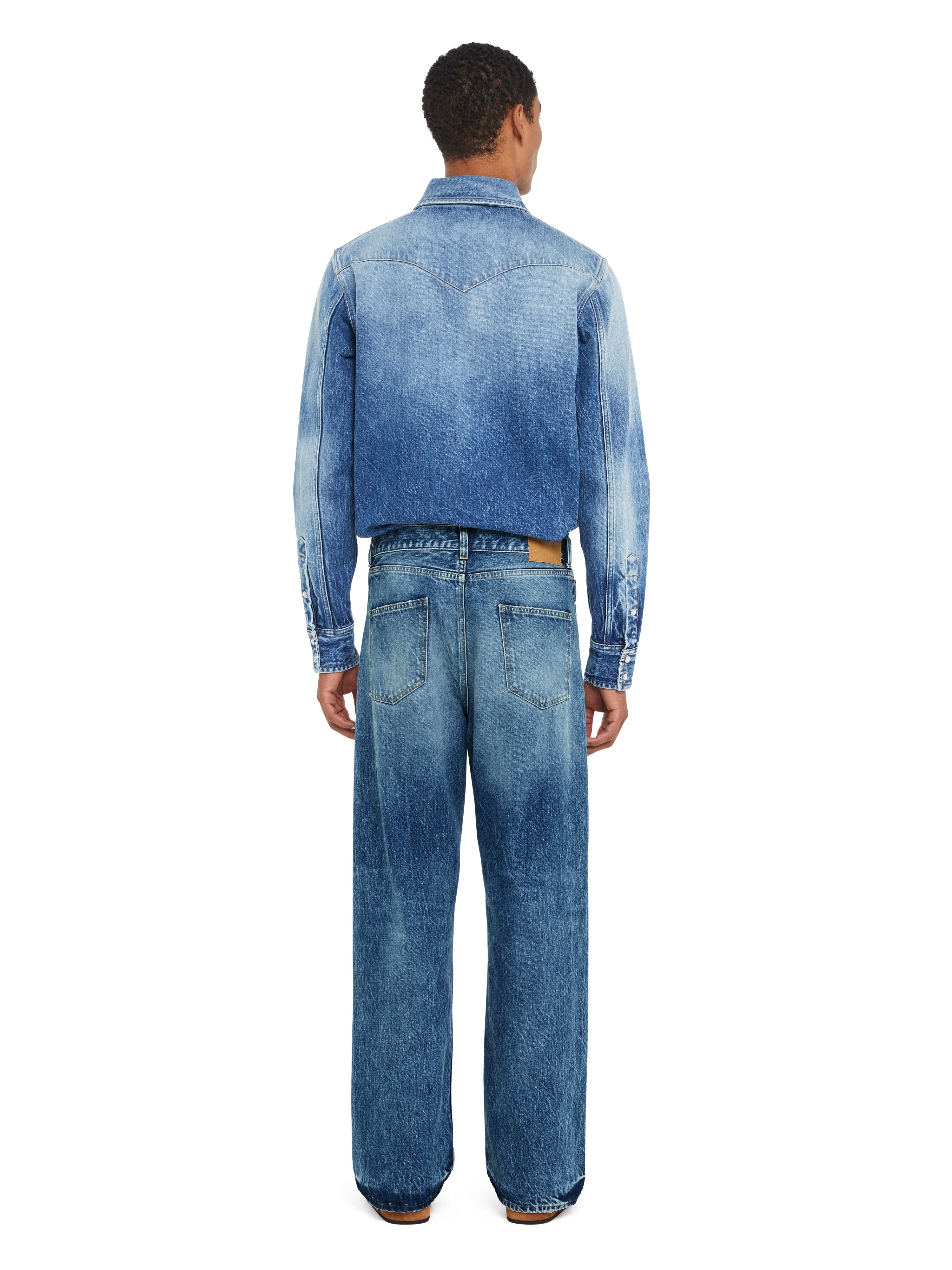 Medium Wash Denim Pants - 6