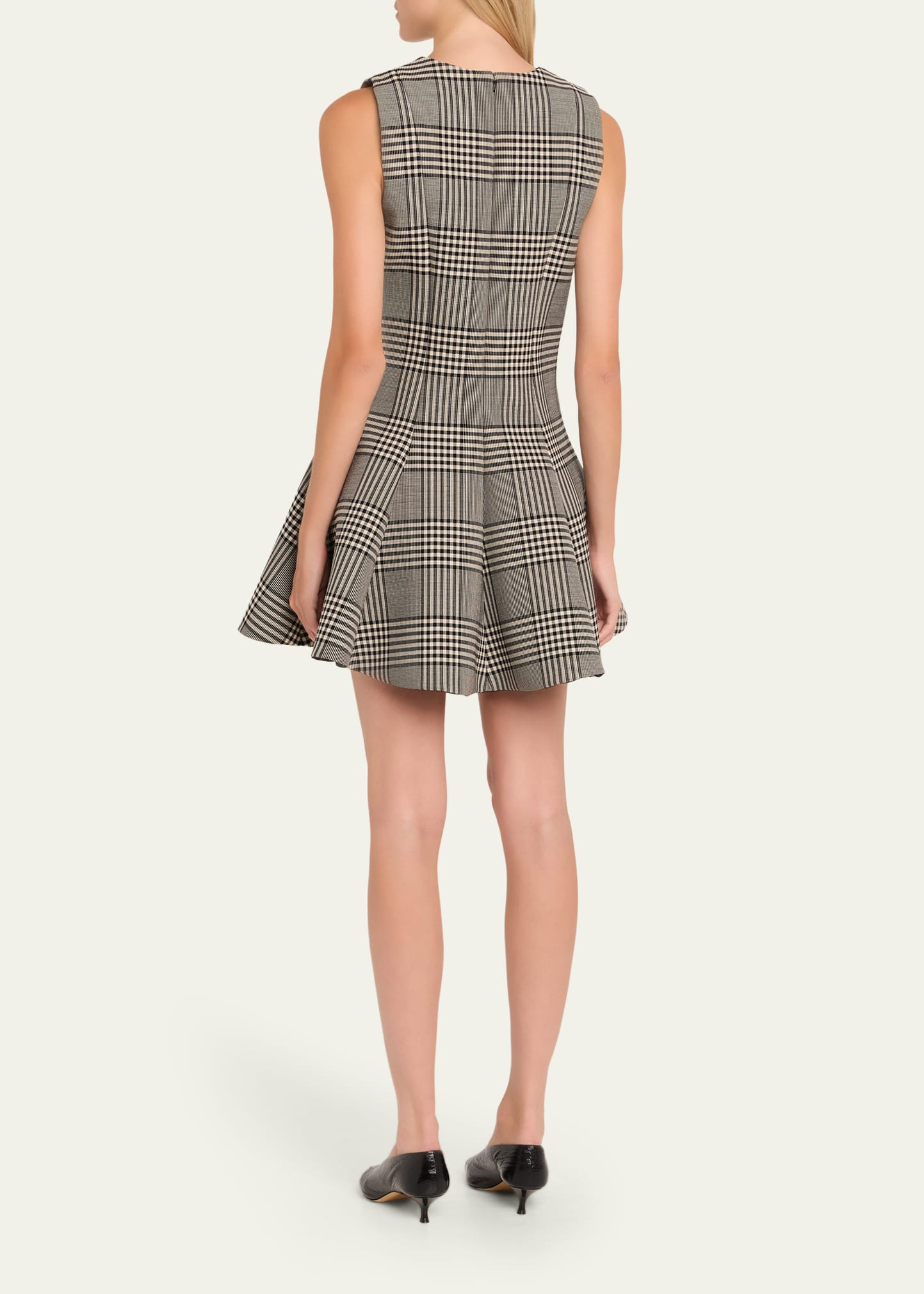 The Sophie Fit-&-Flare Check Mini Dress - 3