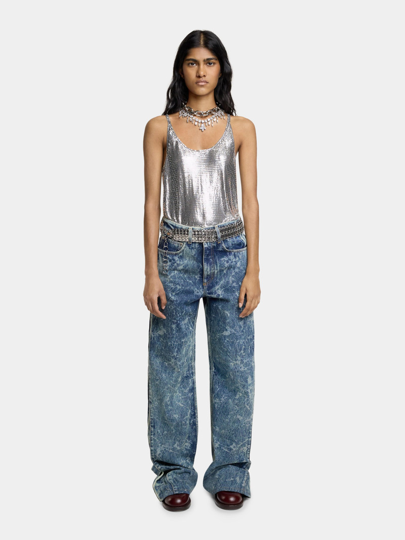rabanne WIDE-LEG JEANS IN WASHED DENIM outlook