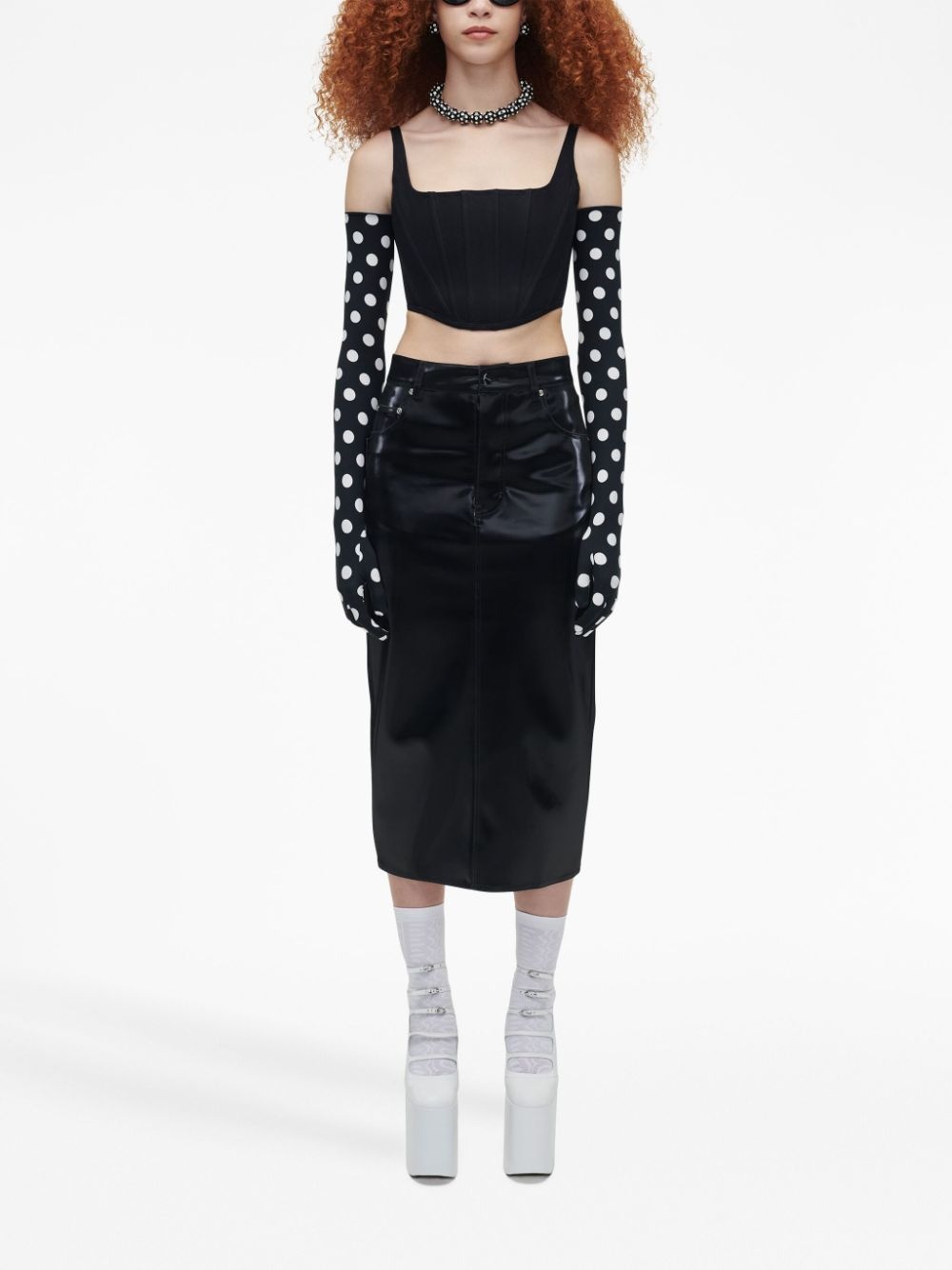 reflective midi skirt - 2