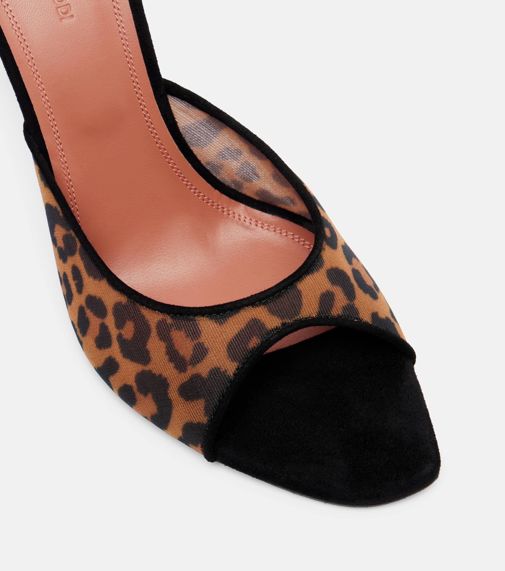 Alexa 95 leopard-print mesh mules - 5