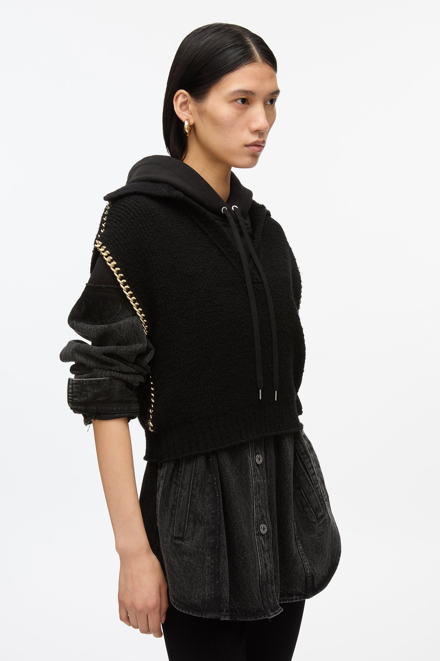 Chainlink Bouclé Cropped Polo - 4