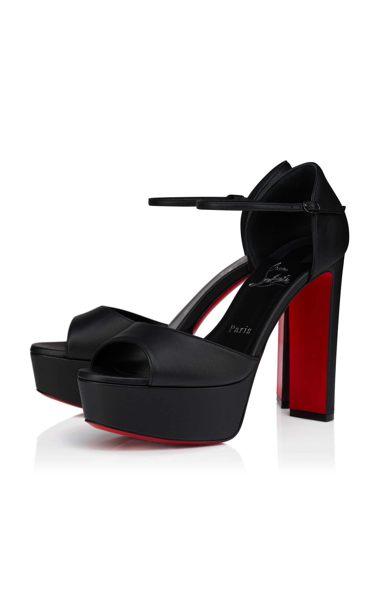 Sandaloo 130mm Leather Platform Sandals black - 2