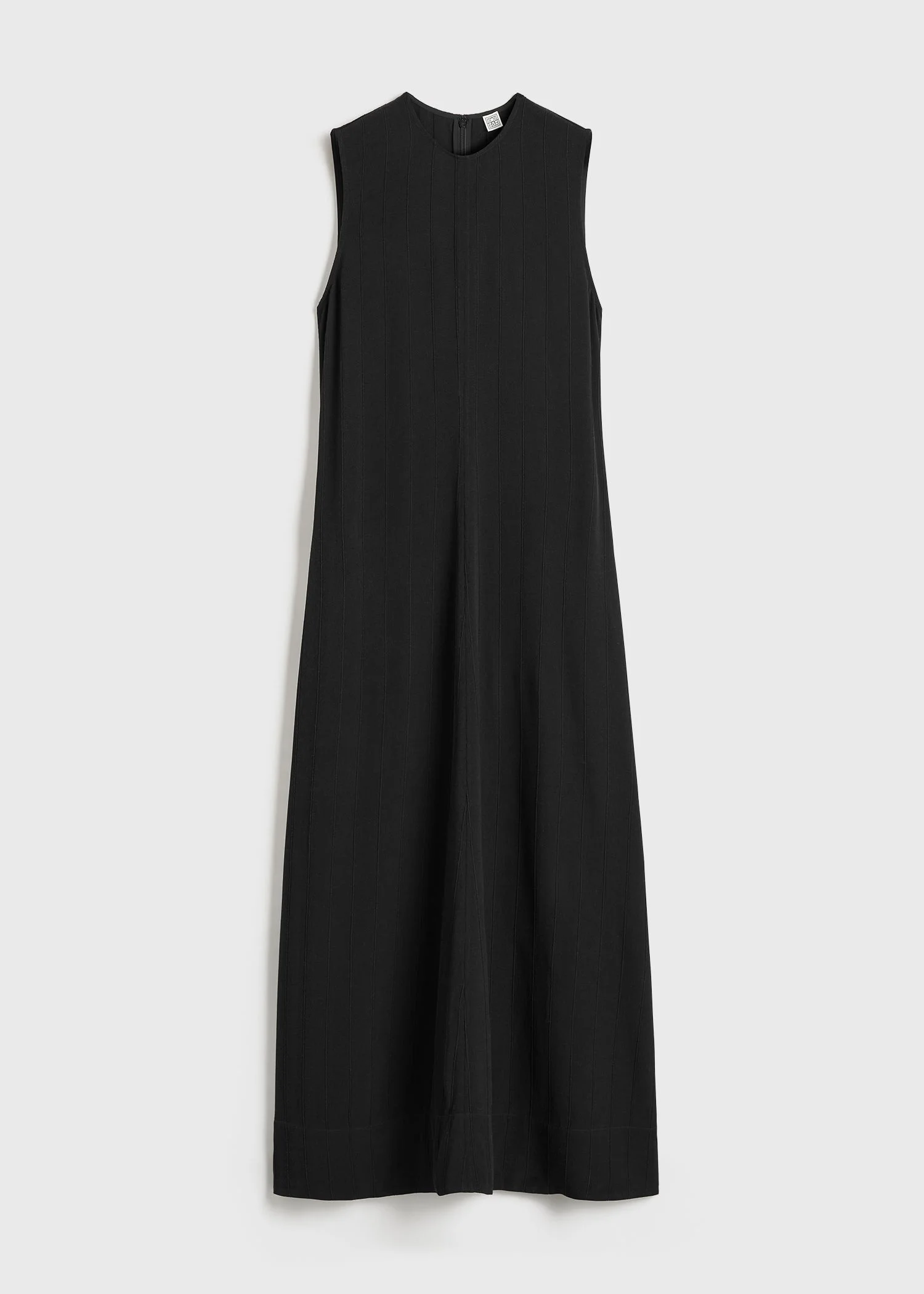 Woven stripe dress black - 1