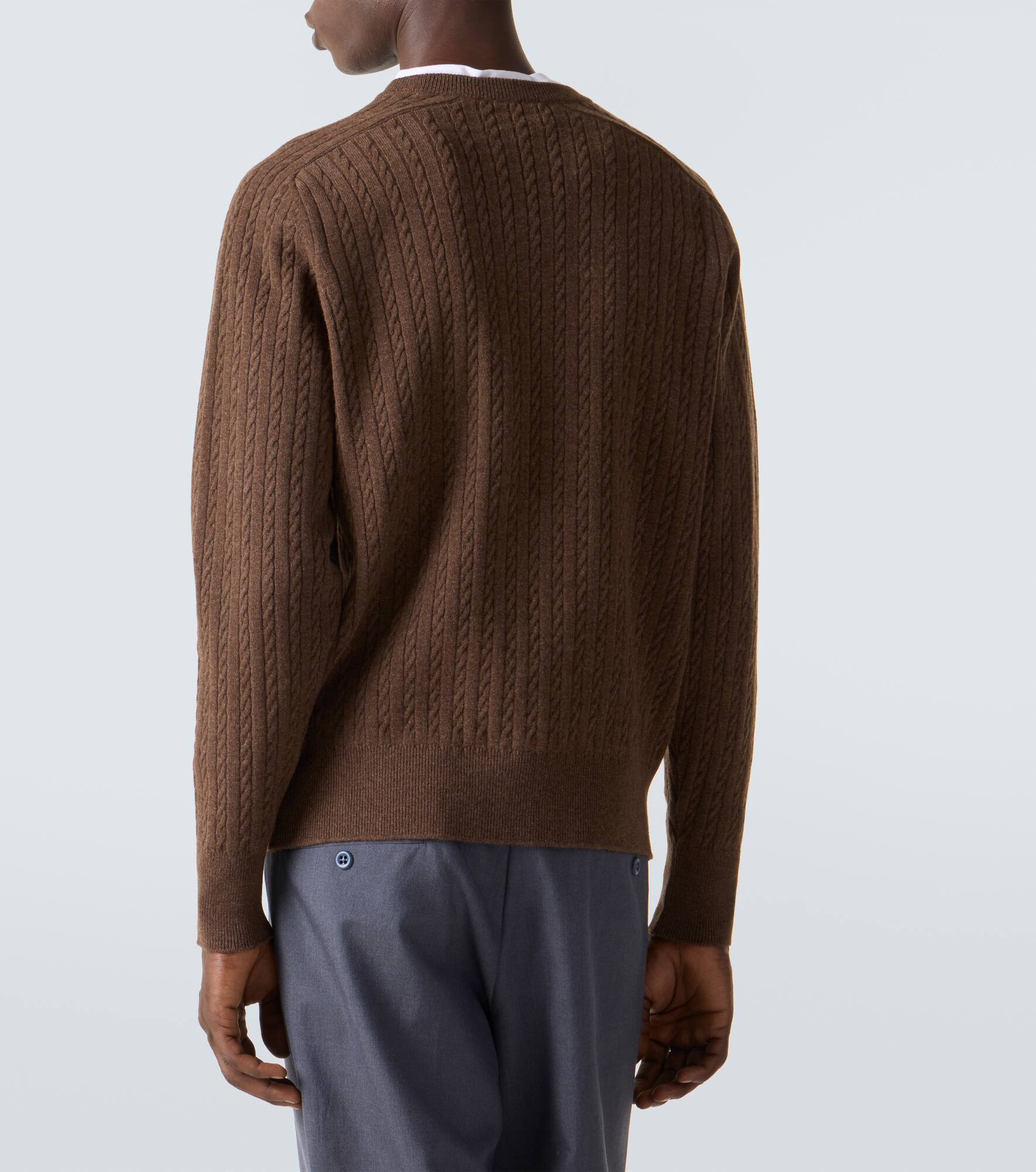 Cable-knit wool sweater - 4
