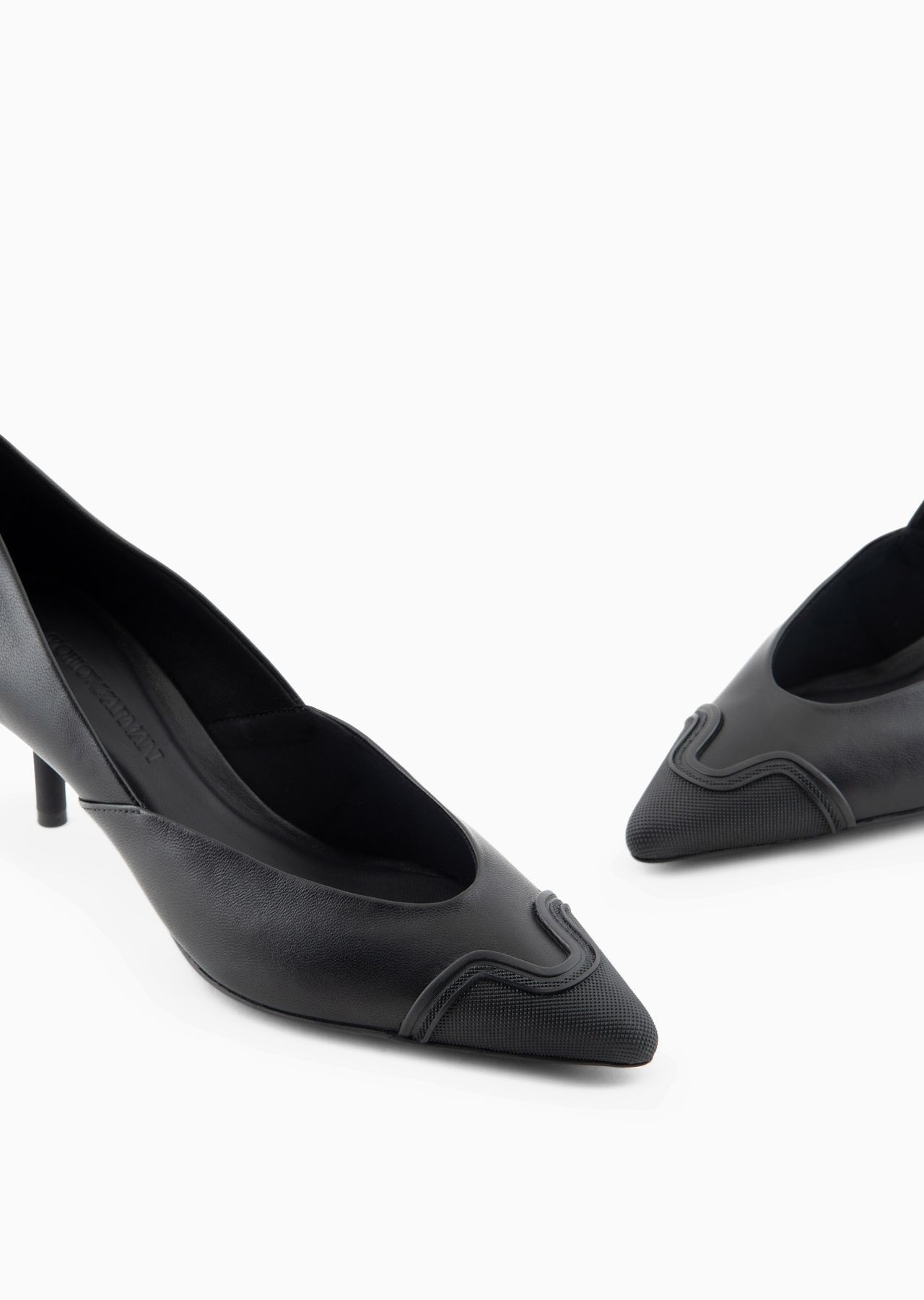 Nappa leather court shoes with rubber toe - 5
