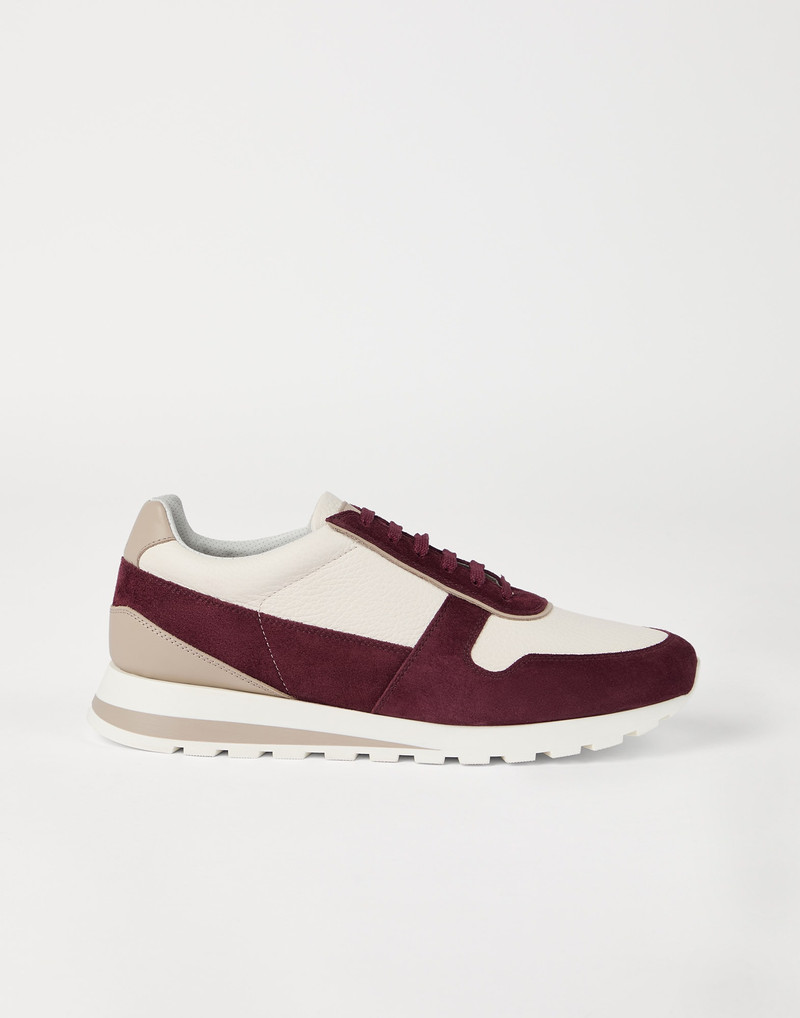 Washed suede and calfskin runners 5