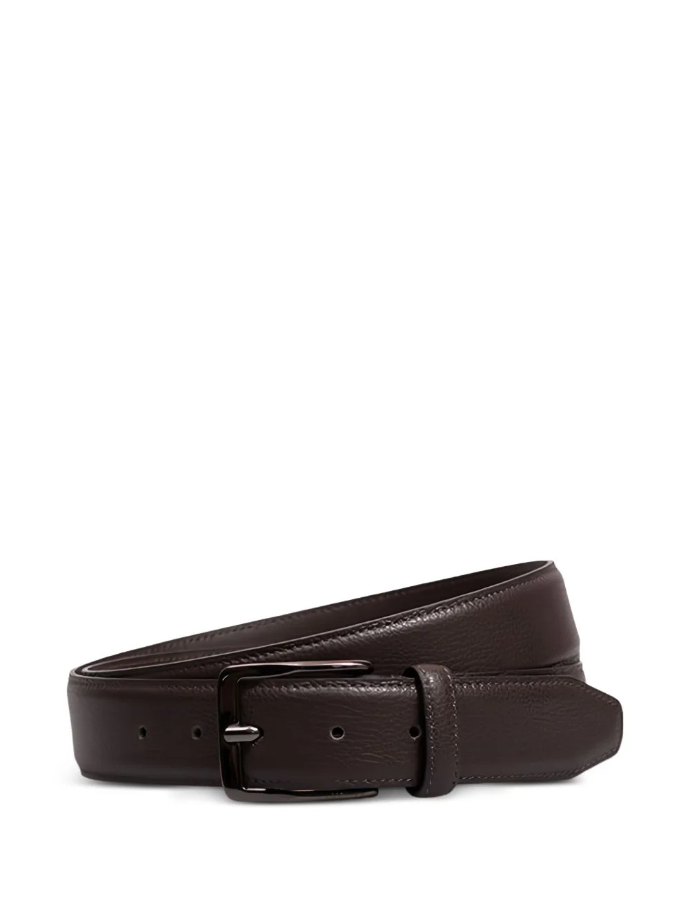 grained leather belt - 1