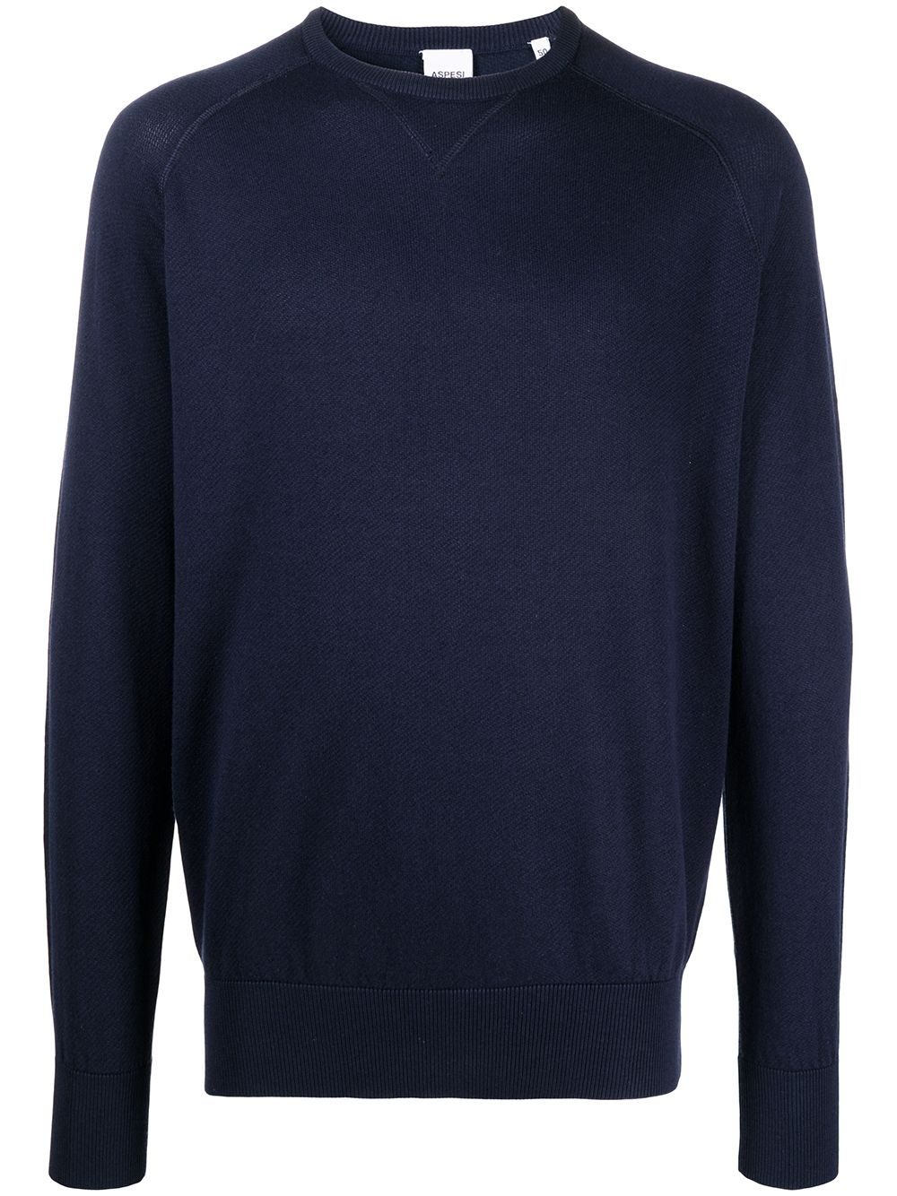 fine knit crewneck jumper - 1