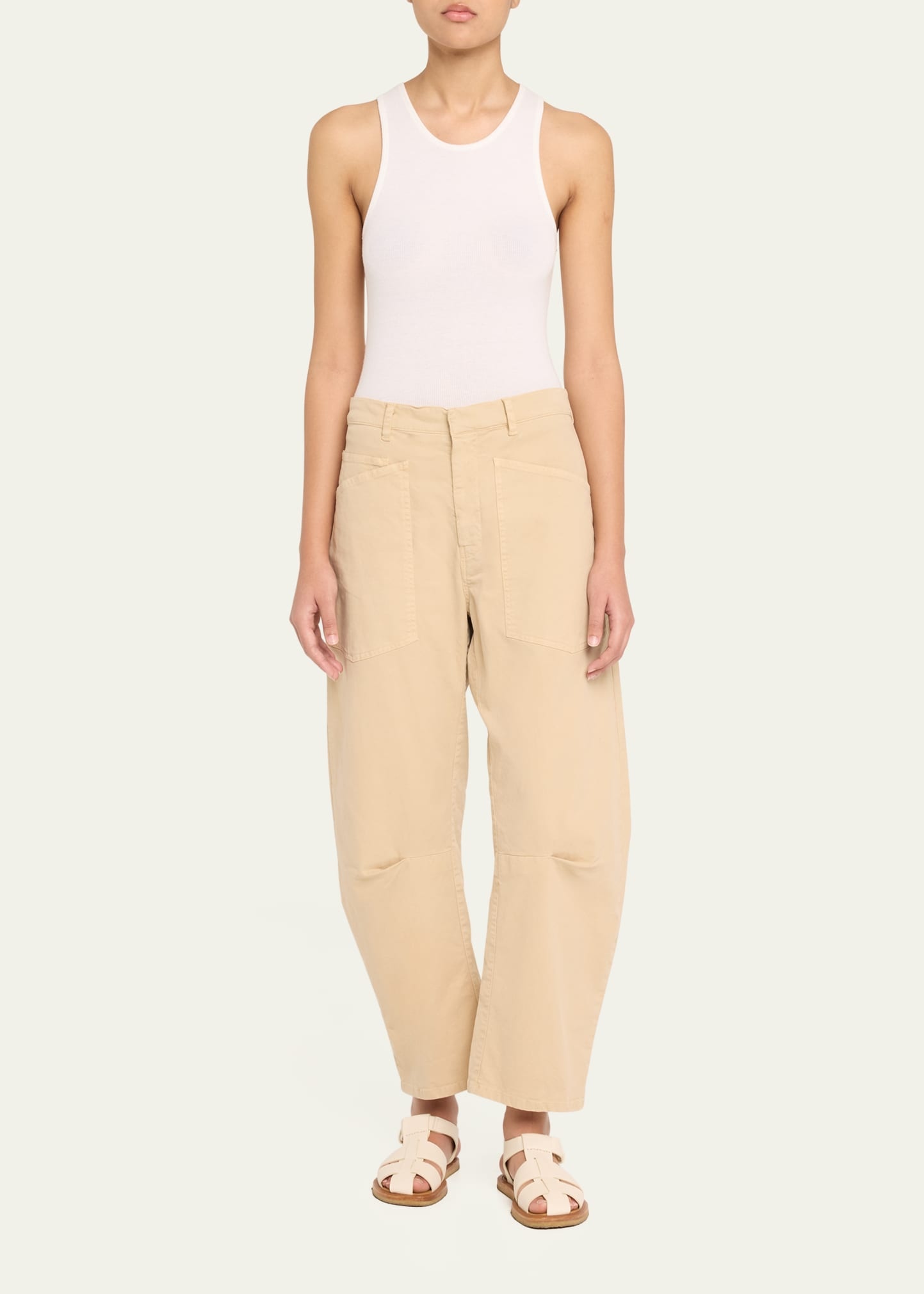 Shon Mid-Rise Cropped Pants - 2