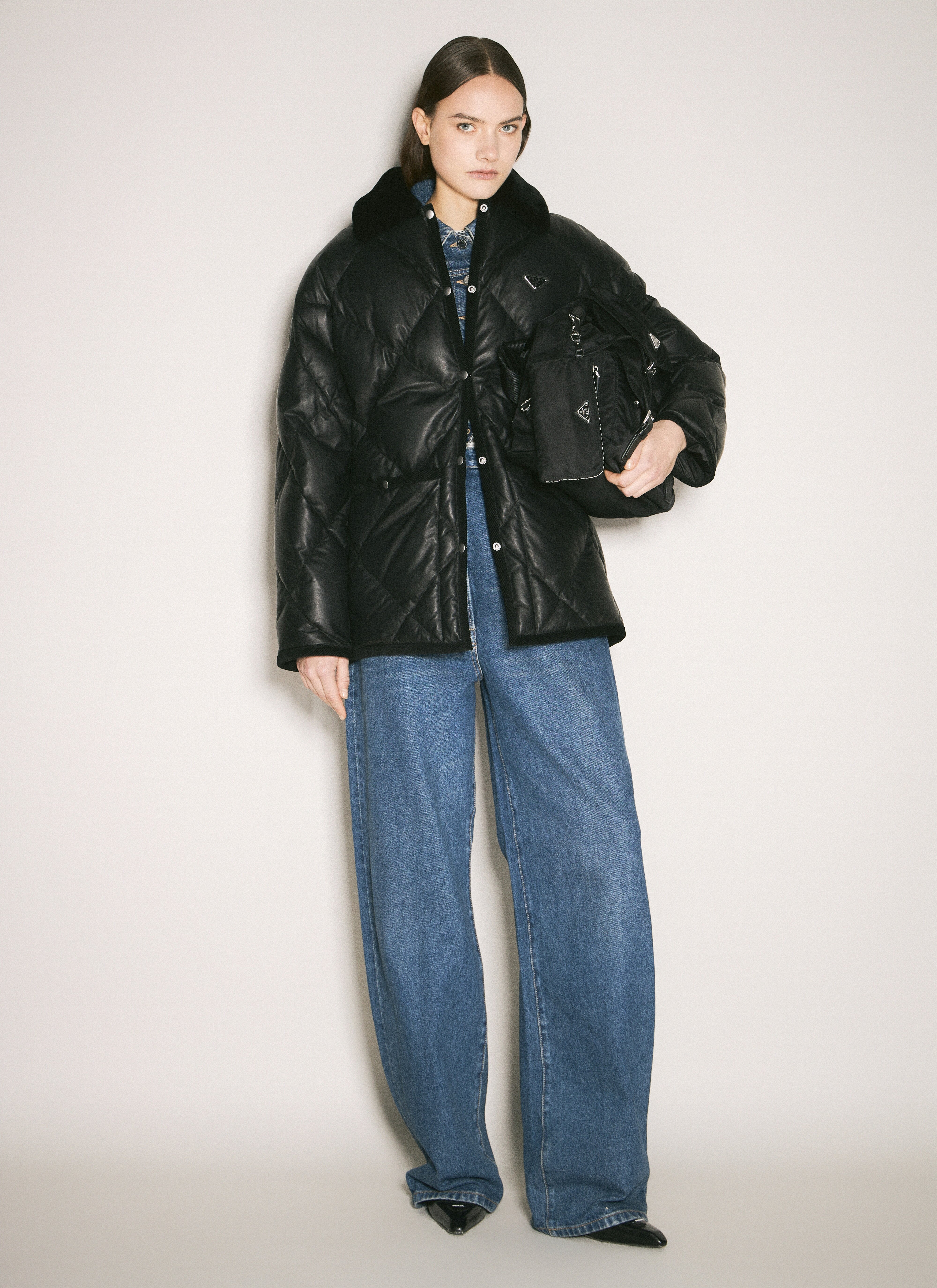 Quilted Nappa Leather Caban - 2
