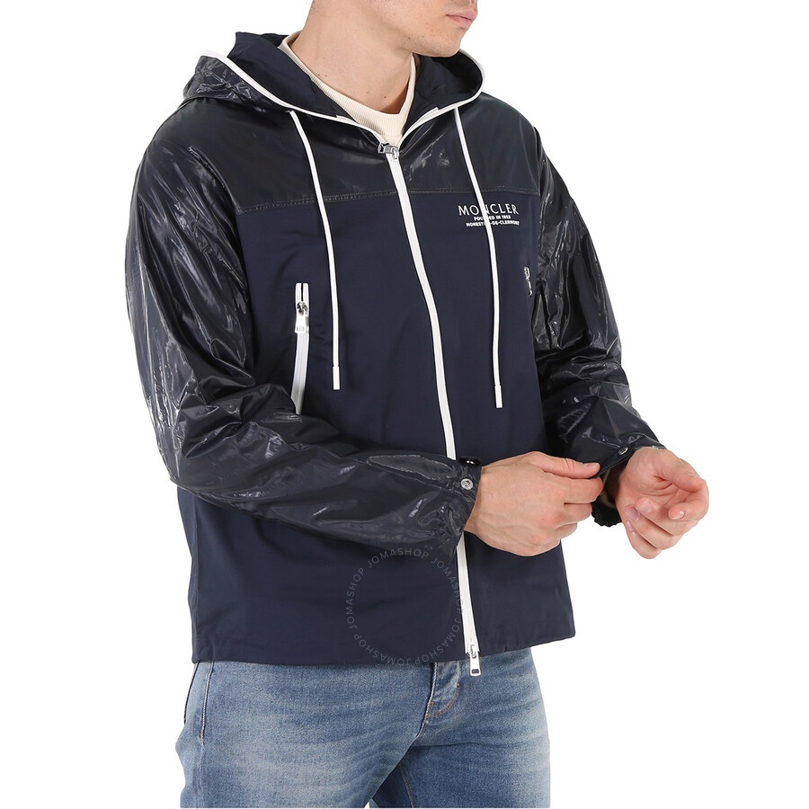 Moncler Men's Navy Vaugirard Logo Hooded Jacket - 4