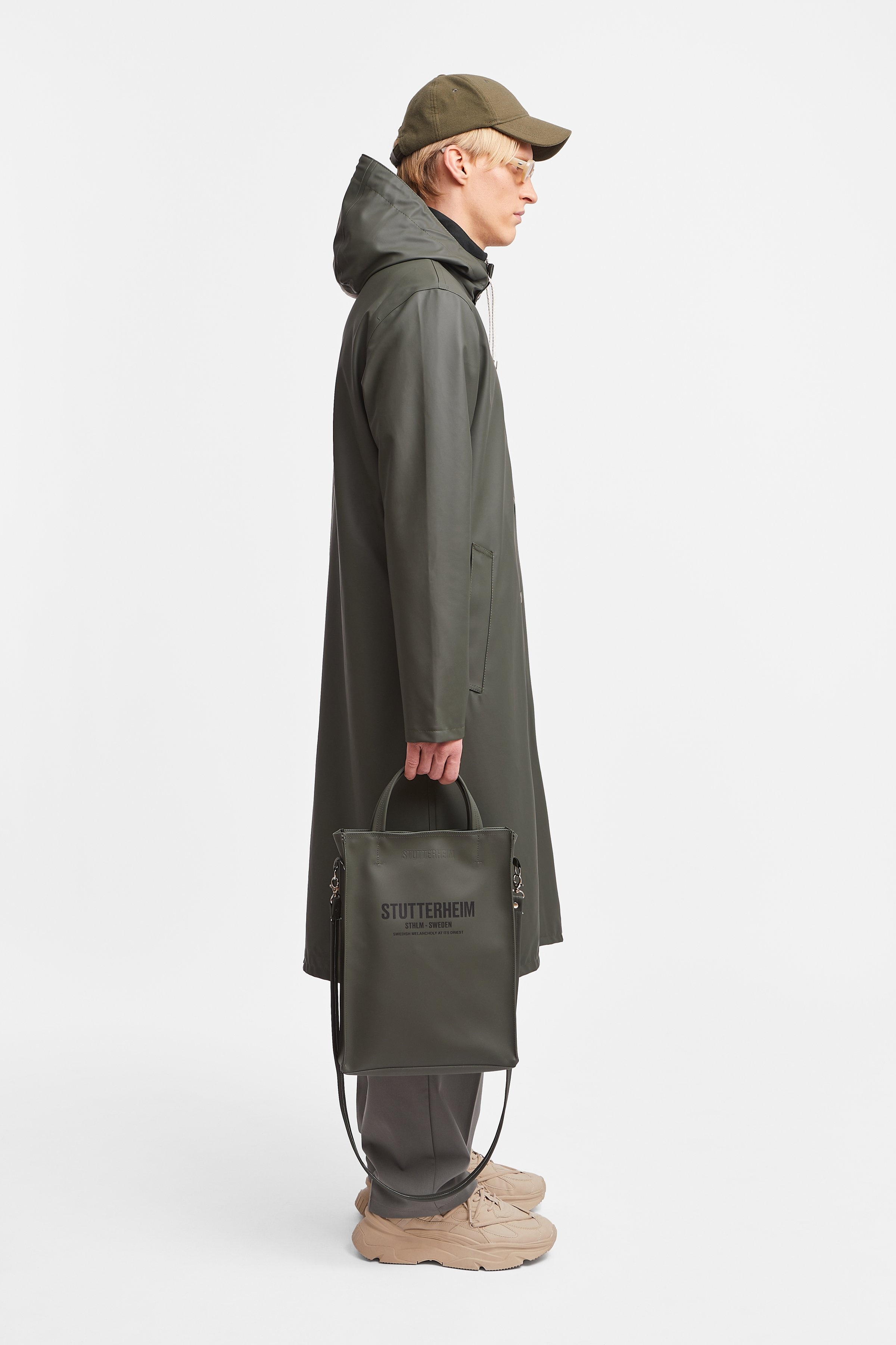 Stockholm Long Raincoat Green - 3