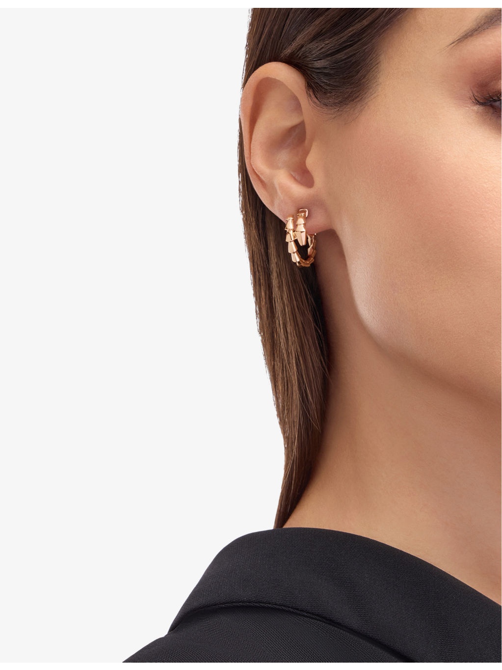 Serpenti Viper 18ct Rose-Gold Earrings - 2