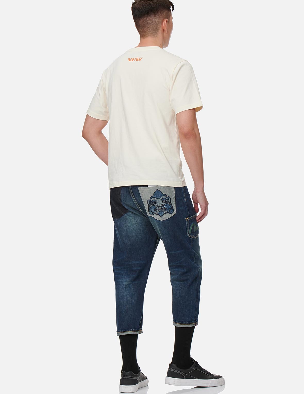 SHADED POCKETS CROPPED FIT JEANS #2027 - 3