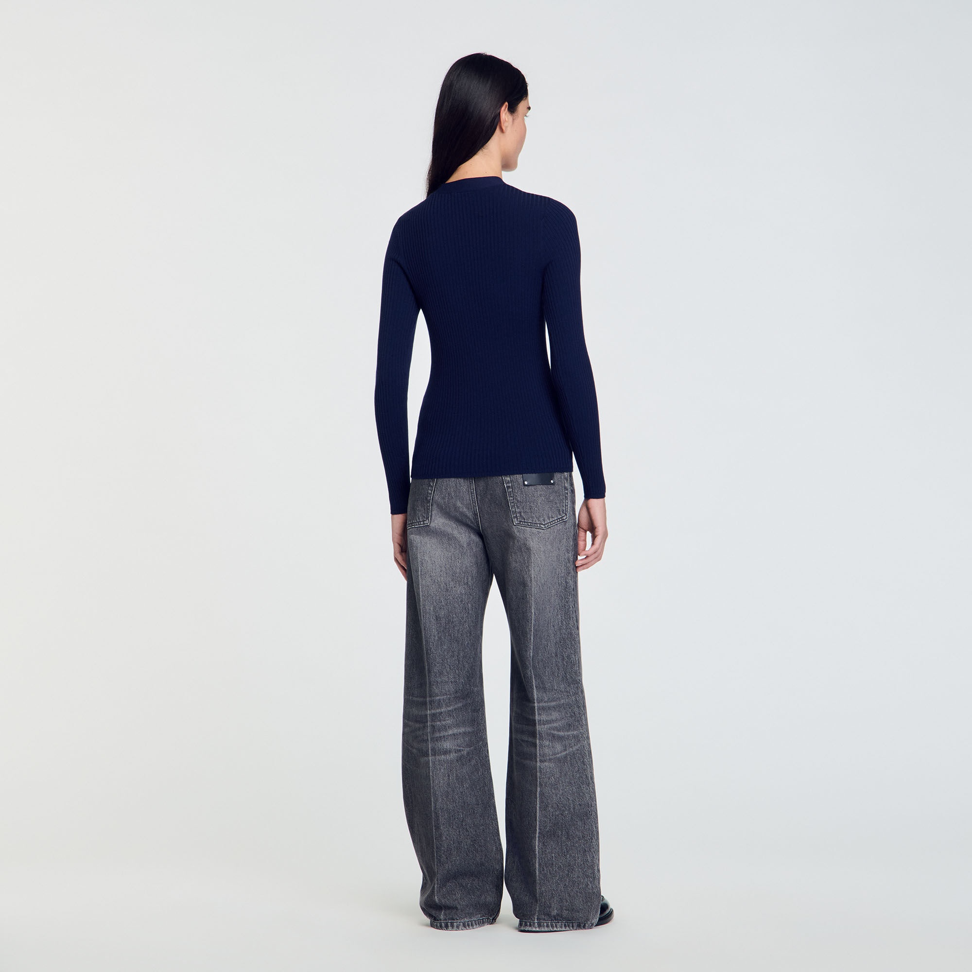 RIB KNIT CARDIGAN - 6