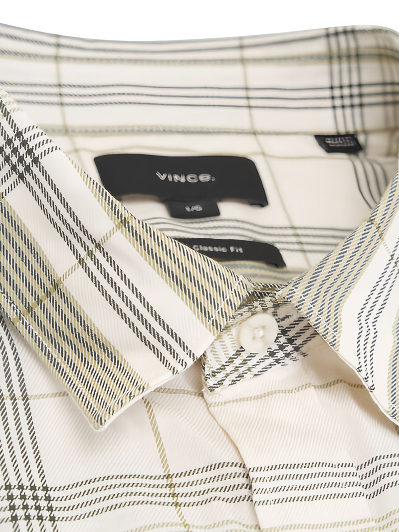 Vince check-pattern button-up shirt outlook