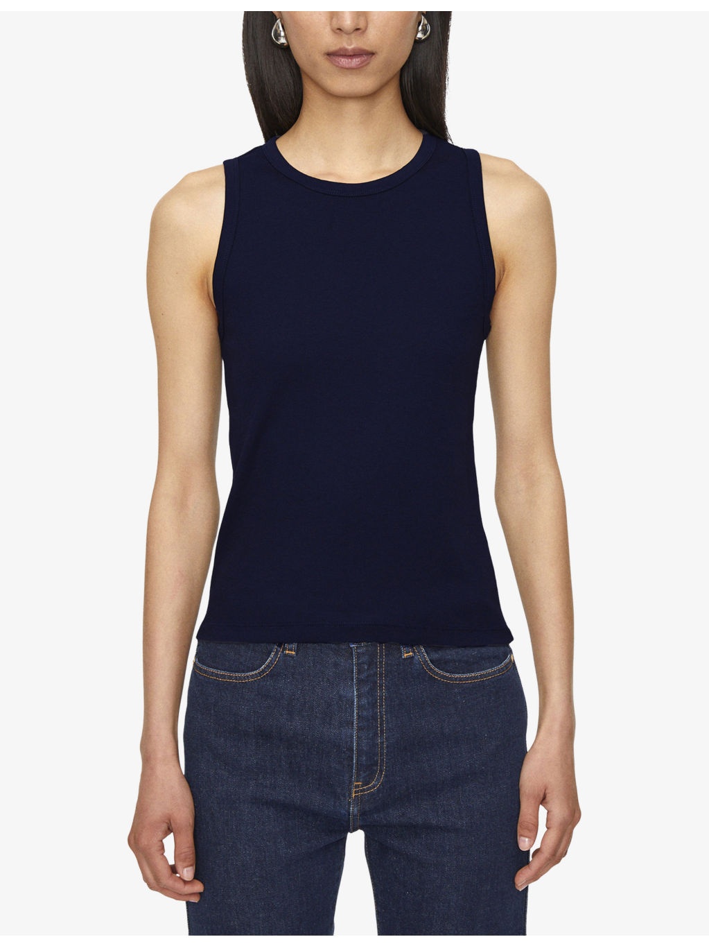The Jersey Rib Round-Neck Stretch-Cotton Tank Top - 3