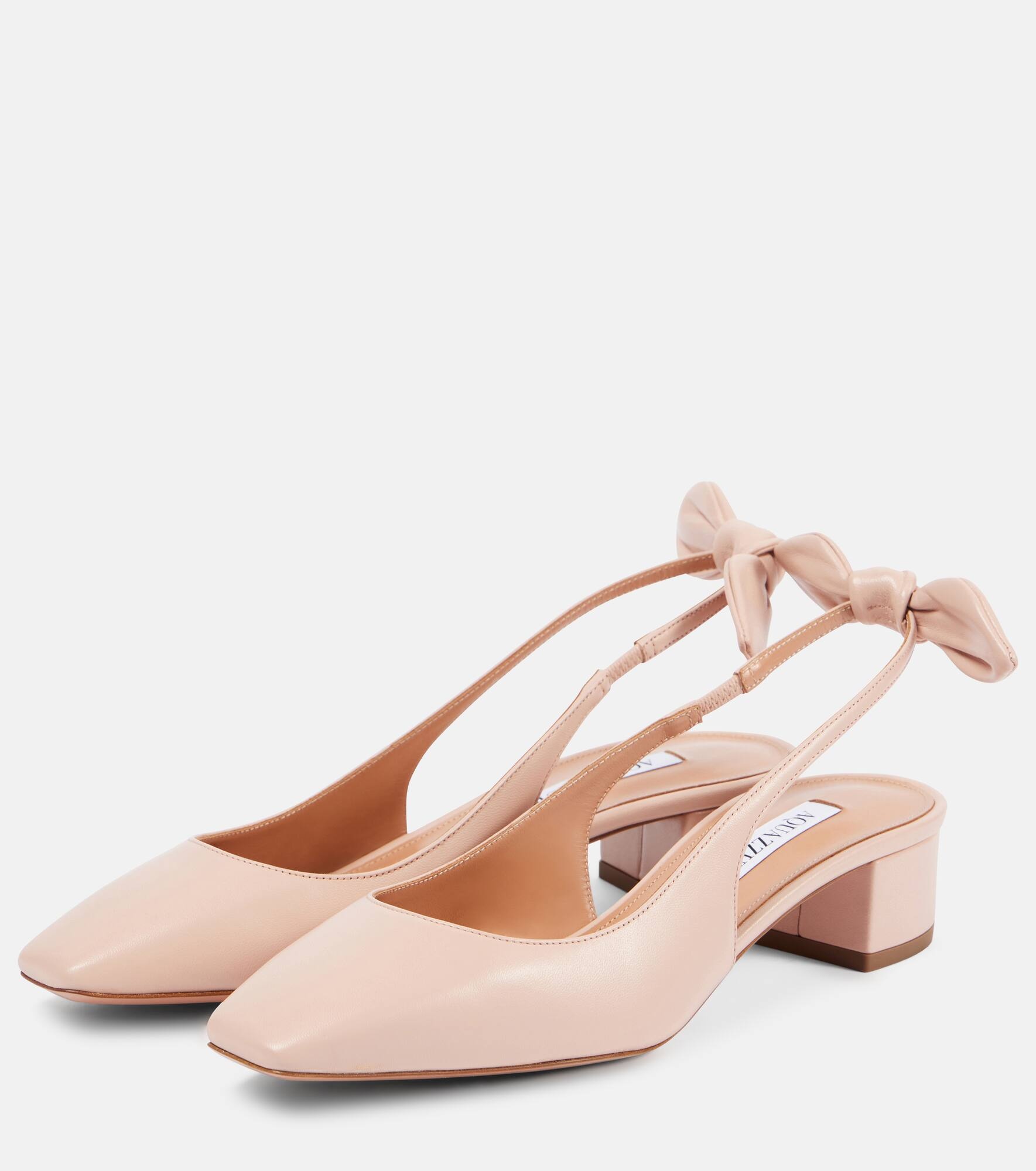 Very Bow Tie 35 leather slingback pumps - 4