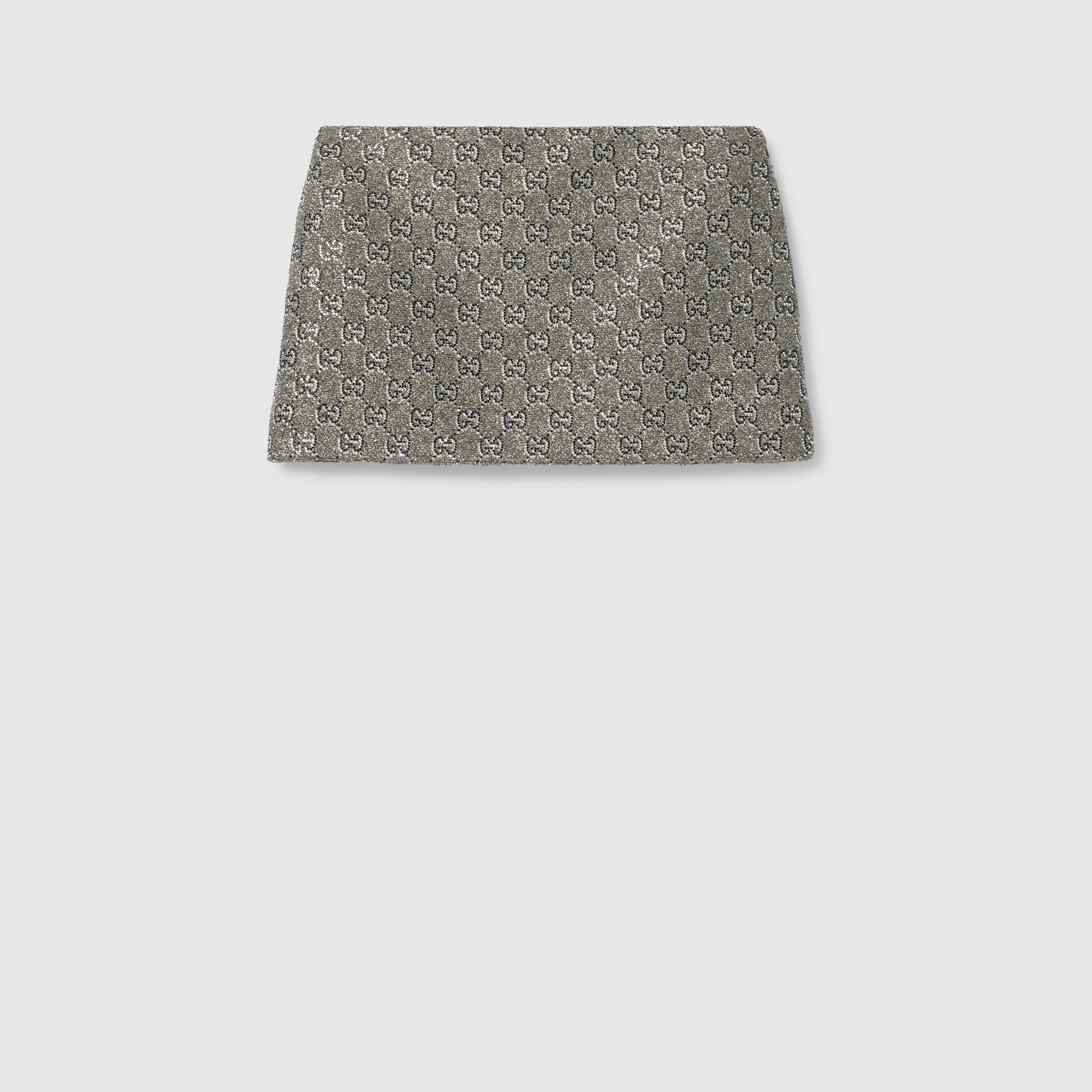 Embroidered GG wool tweed mini skirt - 1