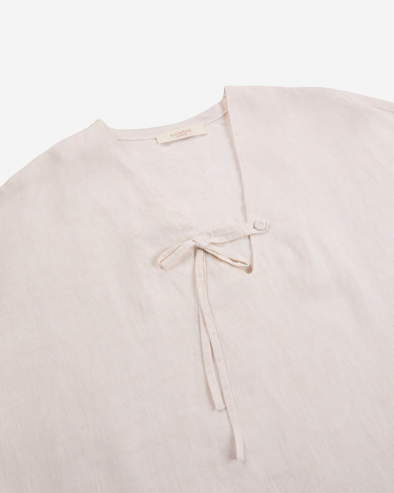 SLOWEAR Wide fit linen shirt outlook