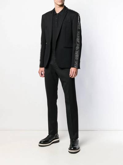 PHILIPP PLEIN Bands logo trim blazer outlook