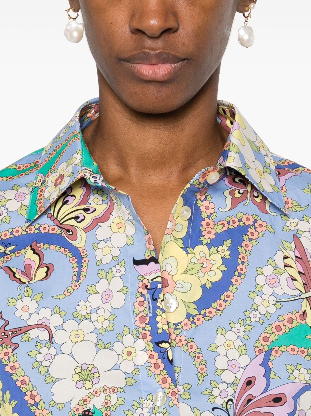 floral-print shirt - 5
