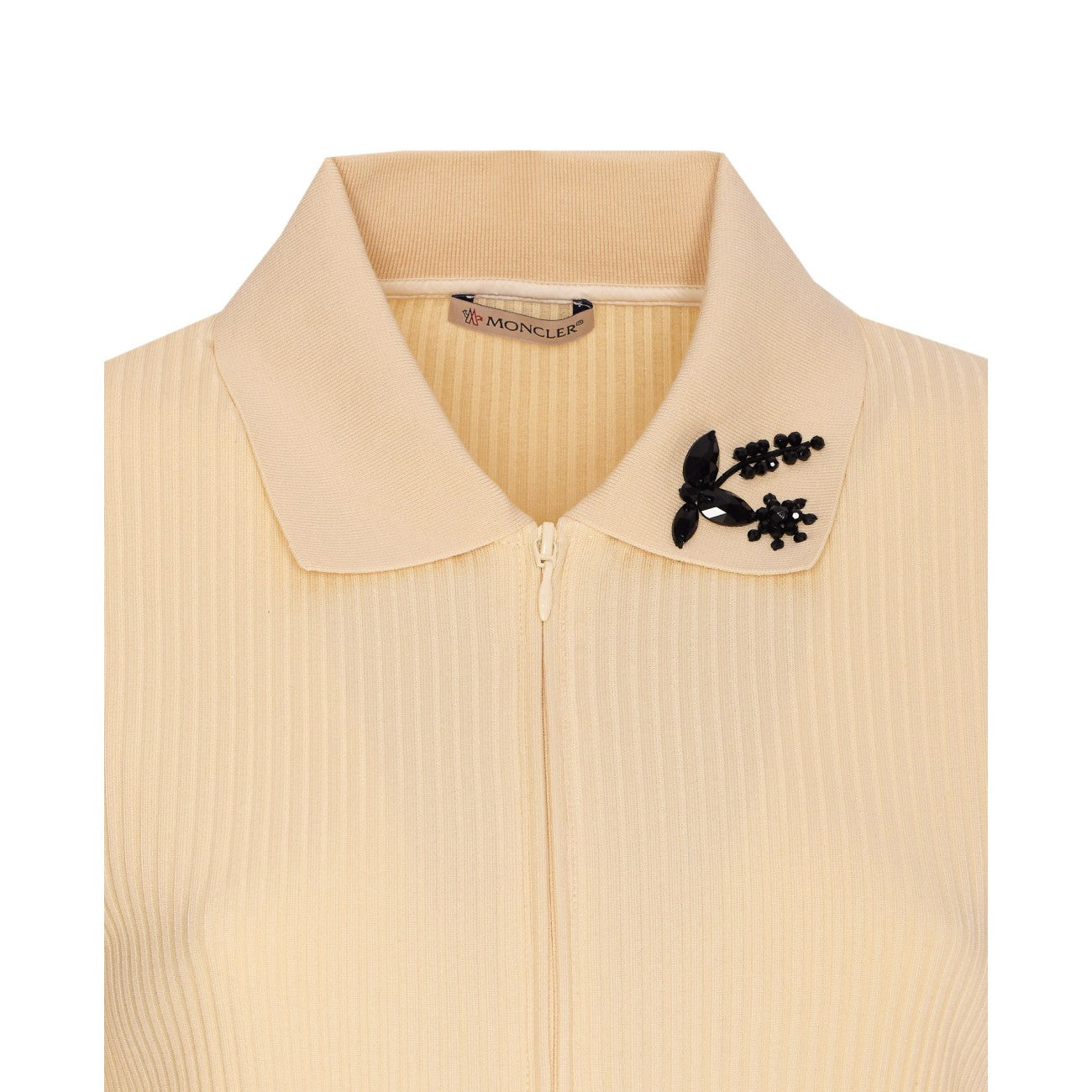 Moncler Women Cotton Polo Shirt With Handmade Beads - 4