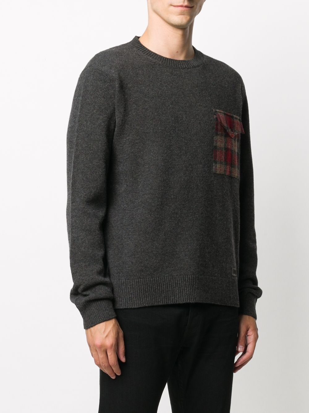 tartan pocket jumper - 3